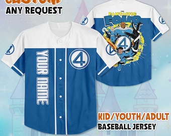 Personalized The Fantastic Four Baseball Jersey, Custom Avengers Superhero Baseball Shirt, The Fantastic Four Jersey, Baseball Team
