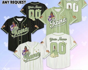 Spersonalizowana koszulka baseballowa Tiany, pasująca do stroju Księżniczki i Żaby