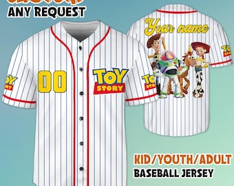 Benutzerdefinierte Toy Story Baseball Jersey, Disney Toy Story Baseball Jersey, Disney Baseball Team Outfit, Toy Story Jersey Geschenk