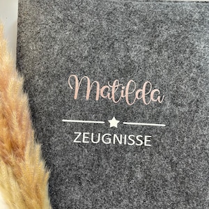 Zeugnismappe | personalisierbar mit Namen | Geschenkidee Einschulung | Schuleinführung | Schulstart| Urkundenmappe