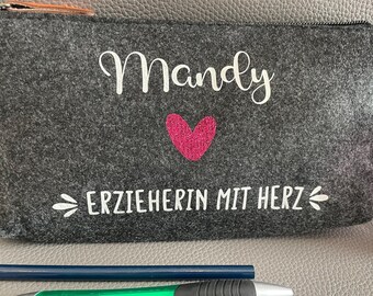 BLUPARK Kosmetiktasche Für Erzieher – Mit Spruch 'I Love My Job For All The Little Reasons'