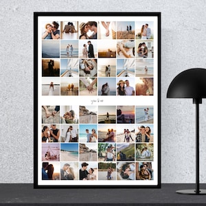 Personalized photo collage | Gift for partner | Birthday, wedding, anniversary, Mother&#39;s Day gift | Anniversary collage | Photo collage