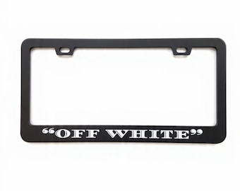 Cornice portatarga color bianco sporco per auto e camion