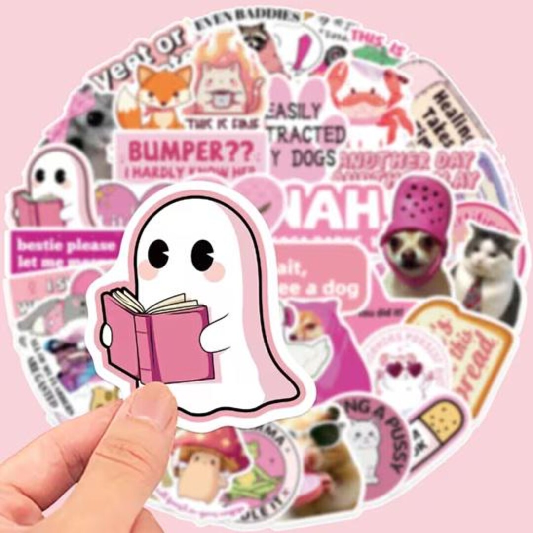 Sticker Stetic Mixed Aesthetic Sticker Pack, Cute Funny Vinyl Decals for Laptop, Water ...