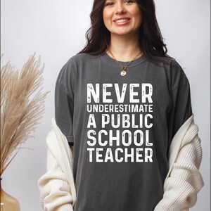 Public School Tee, Never Underestimate A Public School Teacher Kamala Harris Shirt, Harris Walz 2024 Rally Tee, Tim Walz DNC Quote Tshirt