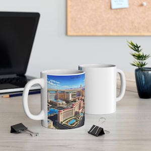 Custom Father&#39;s Day City Map Mug Personalized Aerial City View Mug Realistic, Minimalist or Black White Map Gift for Dad