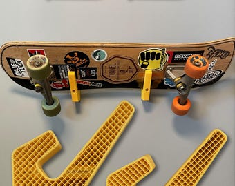 Supporto Skateboard da Parete in PETG | Staffa Skate 3D Print | Porta Skate/Surfskate | Espositore Tavola | Colore Personalizzabile