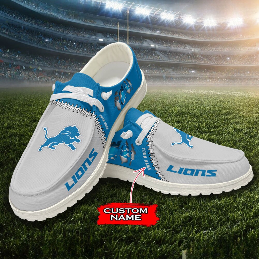 Detroit Lions Custom Name Air Jordan 11 Sneaker Shoes For Sport