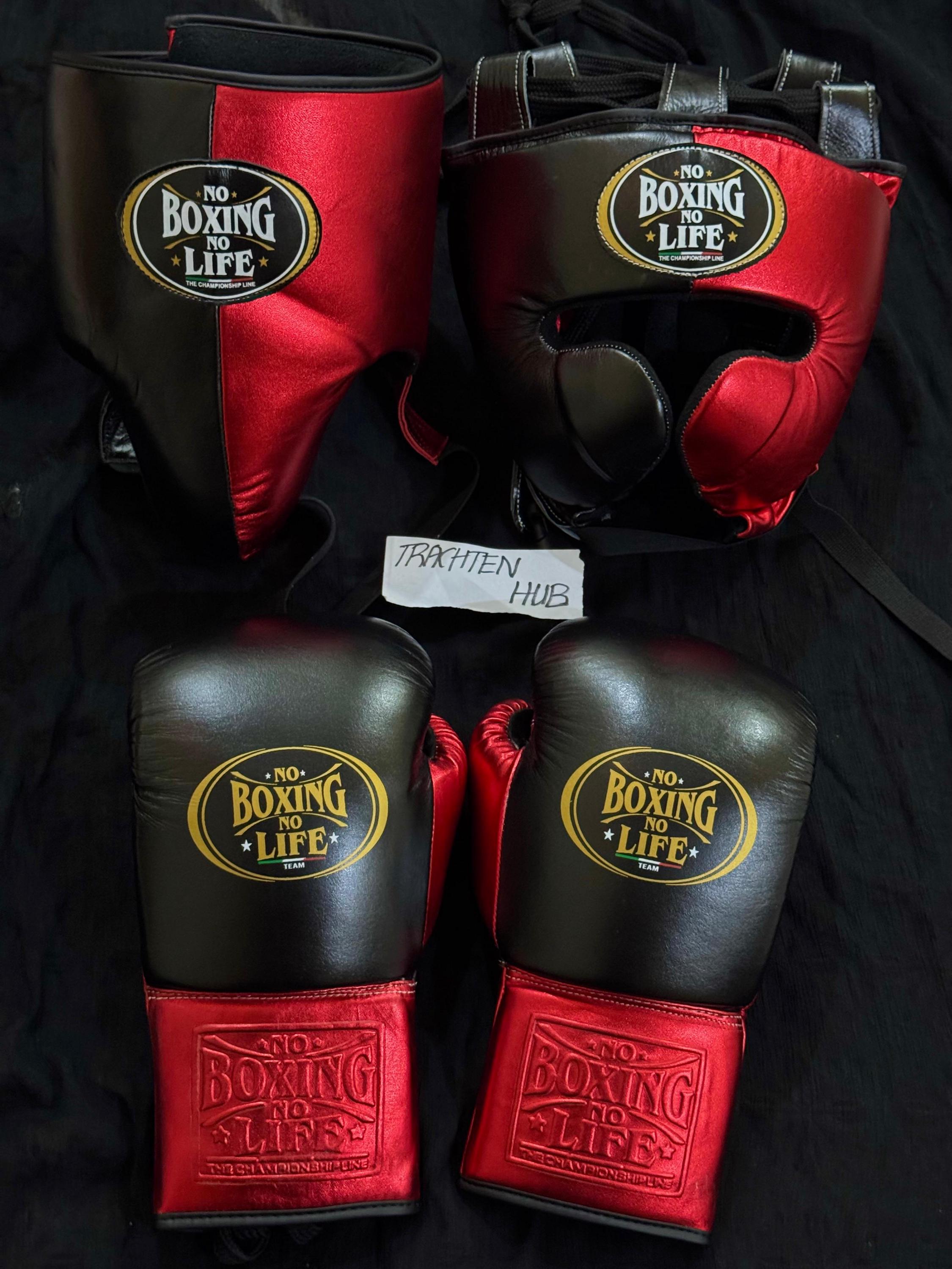 パーソナライズされた「No Boxing No Life」グローブセット、彼への 