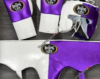 Handmade Cowhide Leather Boxing Gloves – Pro Training Full Set
