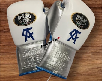 Maßgefertigte Boxhandschuhe aus Leder, personalisierte Kampfsportausrüstung
