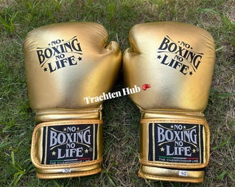 Personalized No Boxing No Life Gloves, Custom Logo Gift