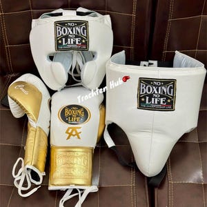 パーソナライズされた「No Boxing No Life」グローブセット、彼への