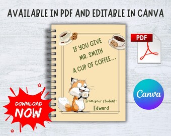 Editable Teacher Appreciation Book Printable Gift for Teacher Funny End of Year Student Gift PDF Thank You Booklet Template Digital File