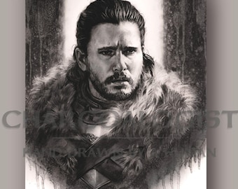 Jon Snow Art Print Poster