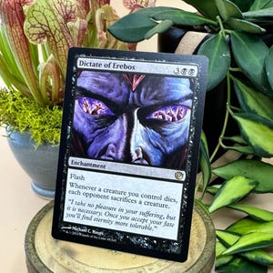 mtg cards like dictate of erebos Custom Proxy Crovax PSA 10 Gem MTG Magic