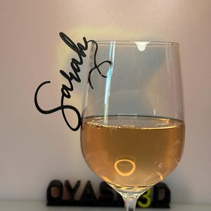 Cartão de lugar personalizado / Vidro – Nome impresso em 3D – Ideal para casamentos, noites, eventos, etc.