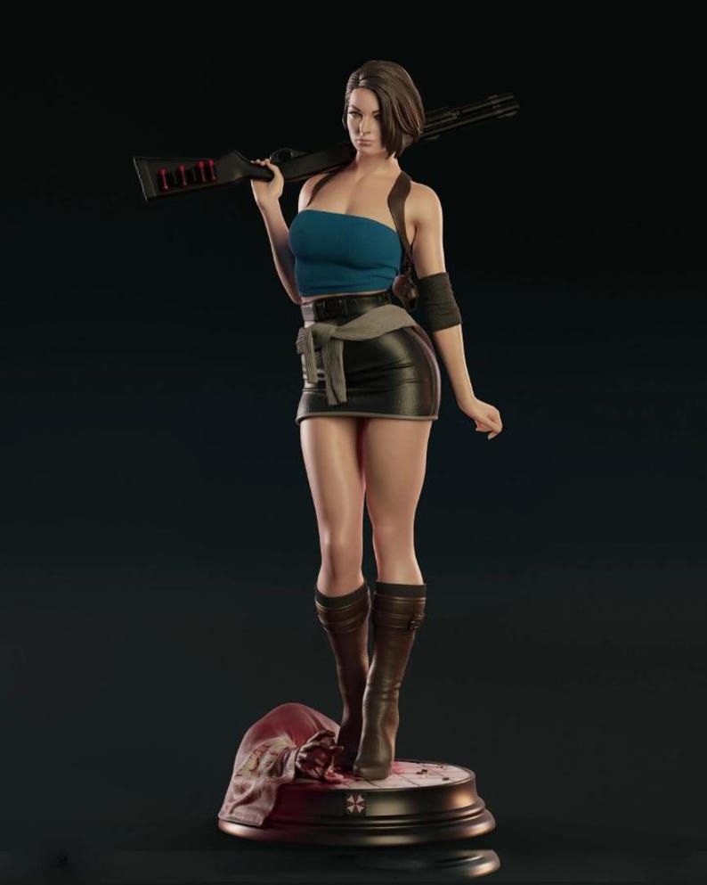 Jill Valentine - STL Model for Resin Printer Figure 3D Printing - High Quality Diorama - Resident Evil image 3