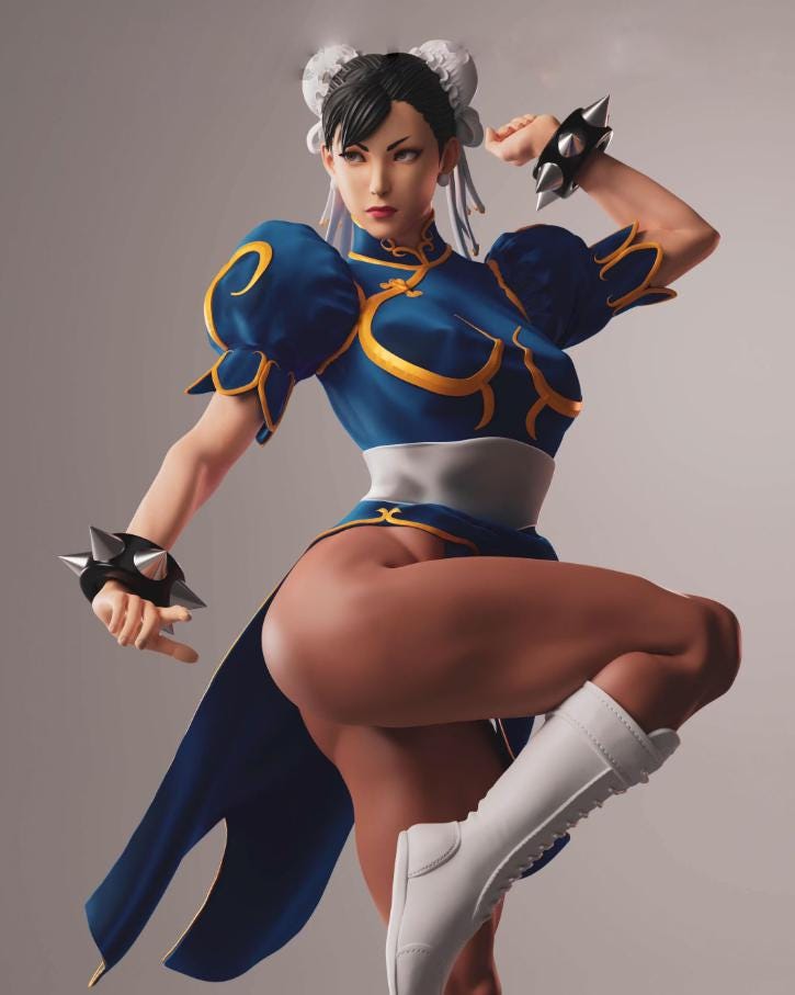 Chun Li - Modelo STL para impresora de resina, impresión 3D de figuras ...