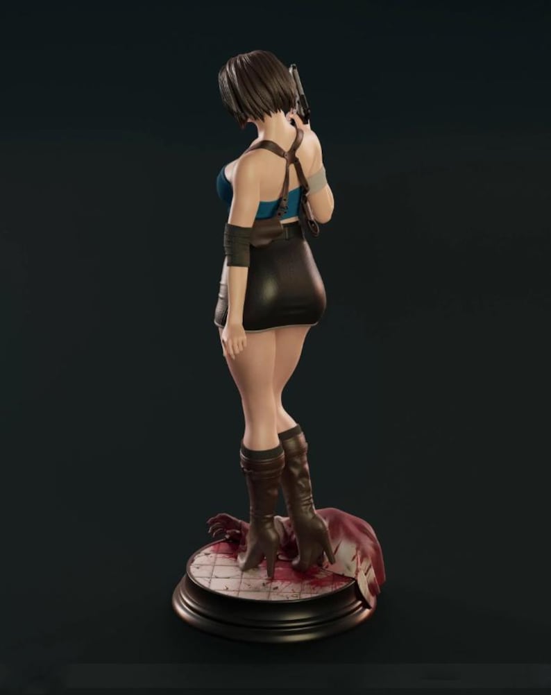 Jill Valentine - STL Model for Resin Printer Figure 3D Printing - High Quality Diorama - Resident Evil image 7