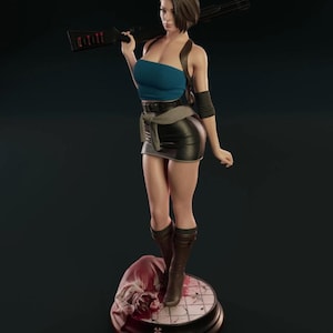 Jill Valentine - STL Model for Resin Printer Figure 3D Printing - High Quality Diorama - Resident Evil image 5