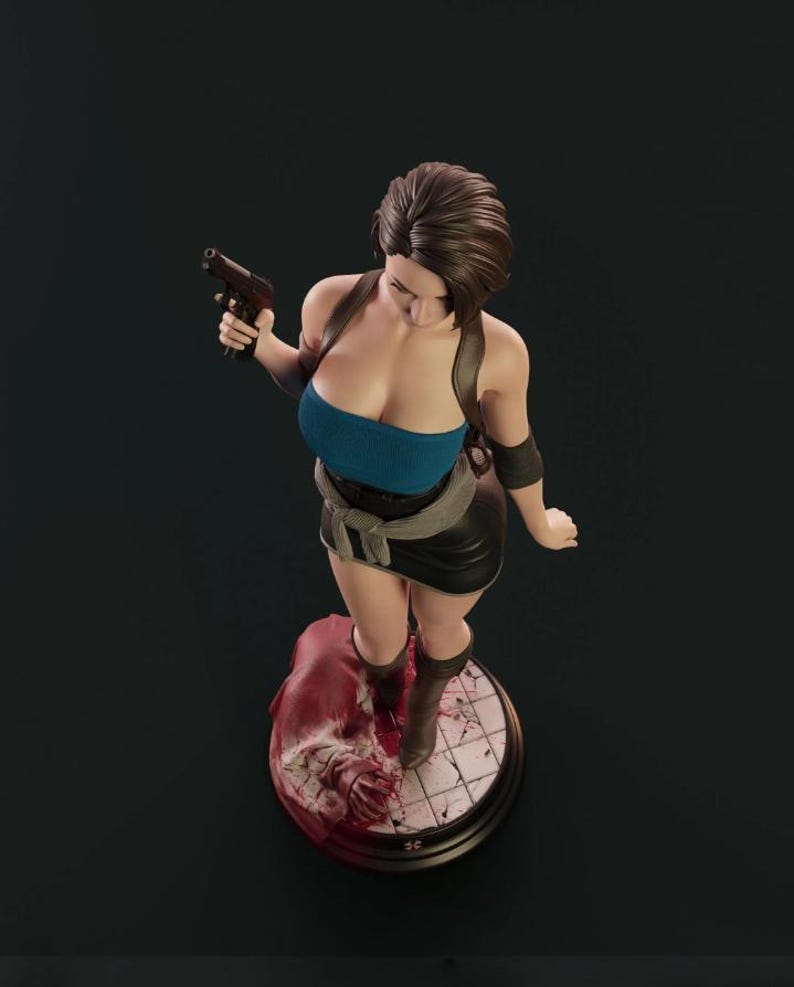 Jill Valentine - STL Model for Resin Printer Figure 3D Printing - High Quality Diorama - Resident Evil image 6