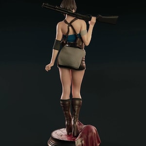 Jill Valentine - STL Model for Resin Printer Figure 3D Printing - High Quality Diorama - Resident Evil image 4