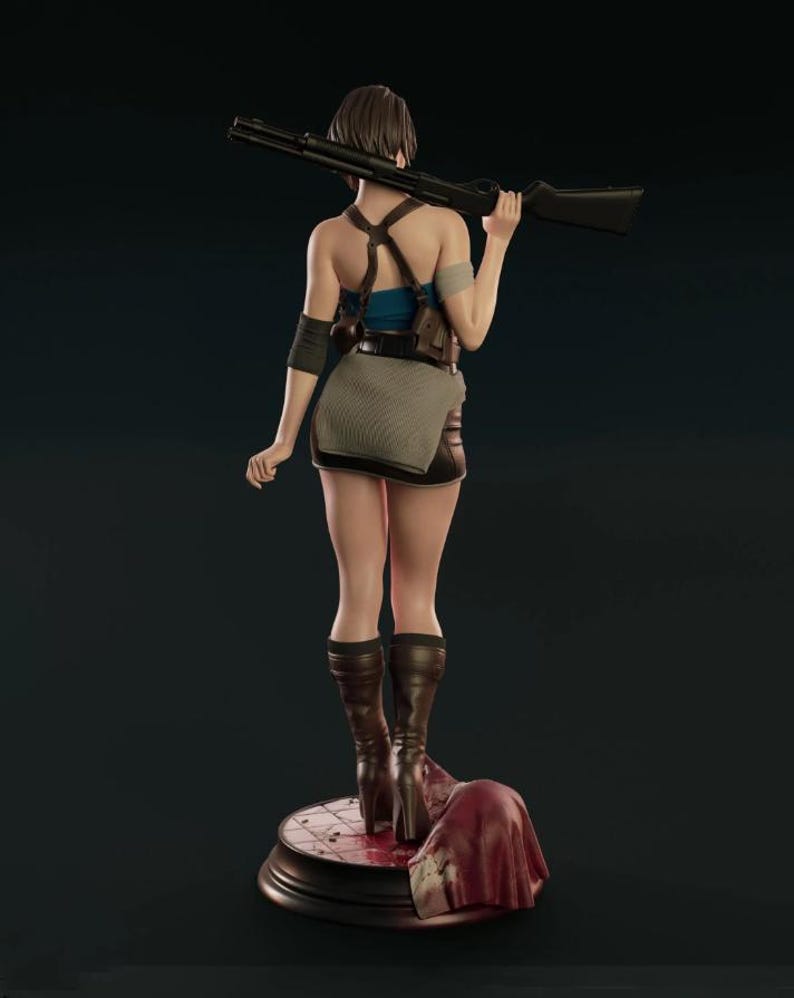 Jill Valentine - STL Model for Resin Printer Figure 3D Printing - High Quality Diorama - Resident Evil image 4
