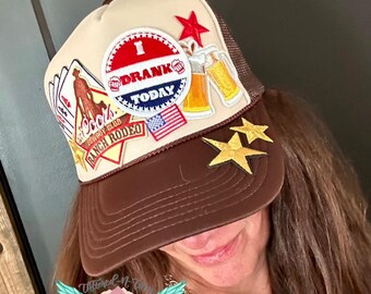 I Drank Today Trucker Hat, Funny Patch Hat, Beer Lover, Day Drinking Hat, Mesh Trucker Hat, Patch Hat, Unisex Hat, Bar Hat