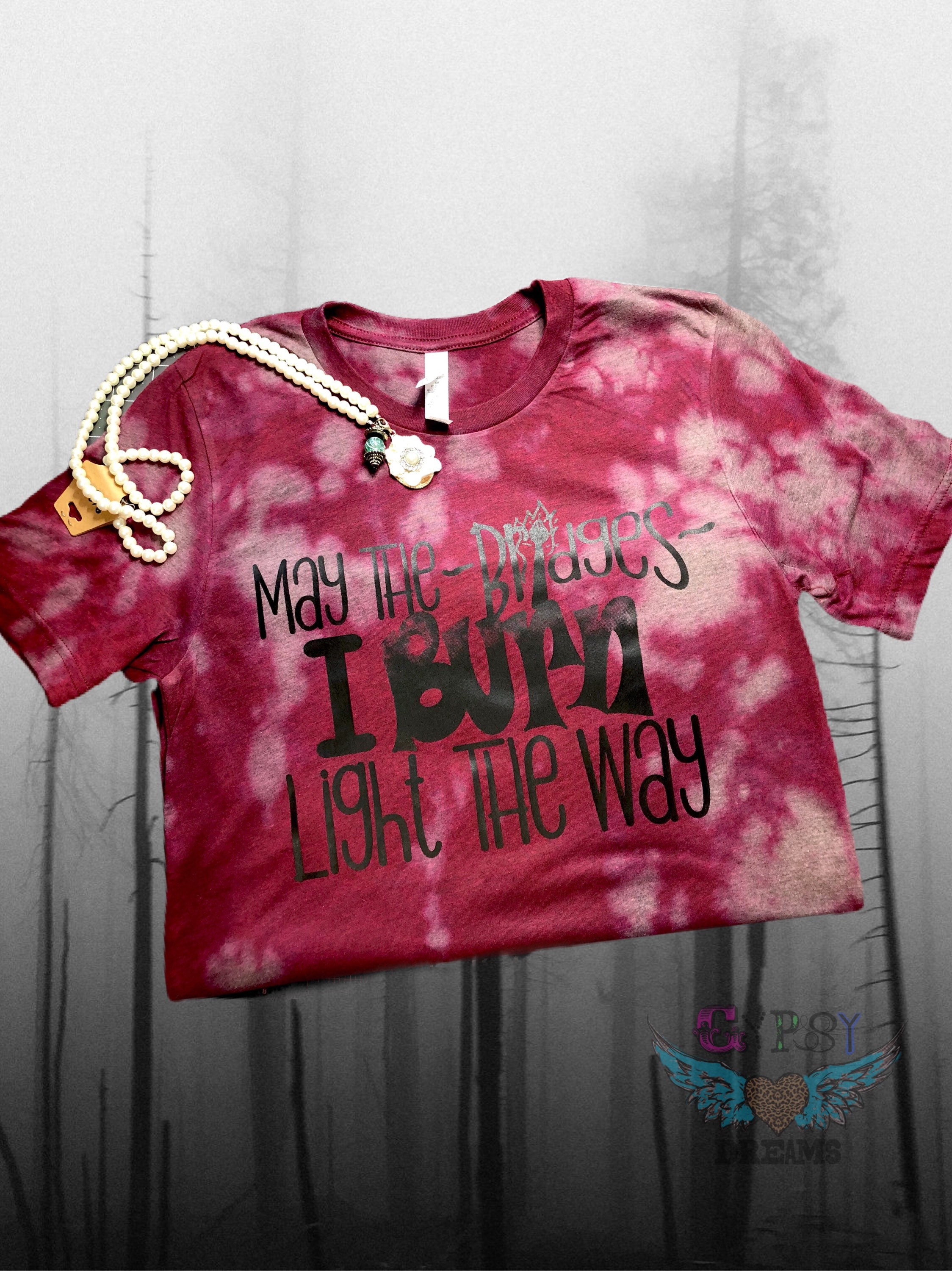 light pink shirt bleached