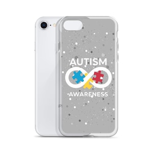 Autism Awareness Puzzle Glitter iPhone Case