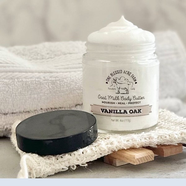 Vanilla Goat Milk Body Butter Vanilla Goat Milk Hand Cream Goat Milk Body Cream Whipped Body Butter Face Cream Body Butter Gift for Mom Gift