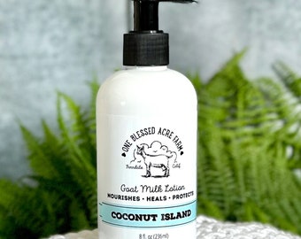 Coconut Goat Milk Lotion Coconut Hand Cream Hawaiian Dry Skin Body Lotion Coconut Travel Size Lotion Coconut 2 Ounce Lotion Gift New Mom