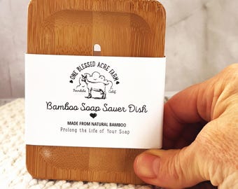 Jabonera de bambú con drenaje automático para baño y cocina ecológicos Jabonera Decoración de baño estilo granja Jabonera para baño Sin residuos de plástico