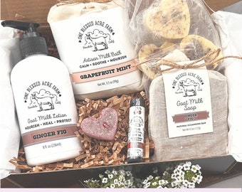Mothers Day Gift Set Goat Milk Gift Set Lotion Gift Set Soap Gift Box For Mom Self Care Gift Box Mothers Day Gift Basket For Mom Gift Idea