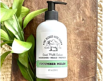 Ziegenmilch Lotion Gurkenlotion Geschenk für empfindliche Haut Körperlotion Hochzeit Geschenk Gurkenduft Reisegröße Handcreme Baby Shower Geschenk