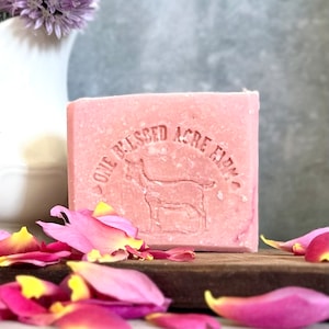 Rose Goat Milk Bar Soap Rose Bar Soap Homemade Rose Soap Bar Body Soap Rose Goat Milk Soap Gift Set For Mom Gift Soap Set Bundle Bulk Soap