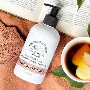 Apple Cider Goat Milk Lotion Apple Hand Cream Fall Scented Body Lotion Travel Size Body Cream Dry Skin Lotion Gift Christmas Stocking Gift