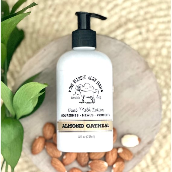 Almond Hand Lotion Goat Milk Cream for Mature Skin Self Care Gift For Women With Dry Skin Birthday Beauty Gift Idea Under 20 Spa Gift Idea