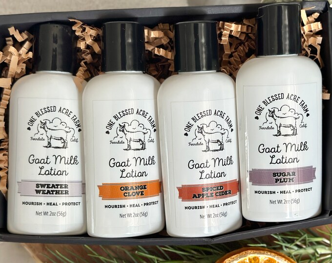 Holiday Lotion Gift Set With Lotion Sampler Set of 4 Hand Body Lotion