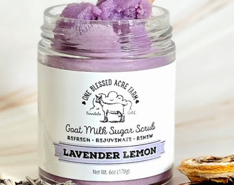 Lavender Goat Milk Sugar Scrub Oatmeal Emulsified Hand Scrub Lavender Exfoliating Scrub Wholesale Essential Oil Body Scrub Gift For Women