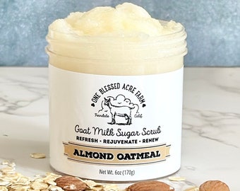 Almond Goat Milk Sugar Scrub Oatmeal Emulsified Hand Scrub Almond Exfoliating Scrub Wholesale Essential Oil Body Scrub Gift For Women Gift