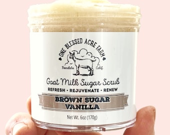 Brown Sugar Goat Milk Sugar Scrub Vanilla Emulsified Hand Scrub Brown Sugar Exfoliating Scrub Wholesale Vanilla Body Scrub Gift For Women