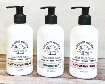 Unscented Goat Milk Lotion Unscented Hand Cream Fragrance Free Body Lotion Travel Size Scent Free  Baby Lotion Dry Skin Body Cream Mom Gift