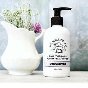Unscented Goat Milk Lotion Unscented Hand Cream Fragrance Free Body Lotion Travel Size Scent Free  Baby Lotion Dry Skin Body Cream Mom Gift
