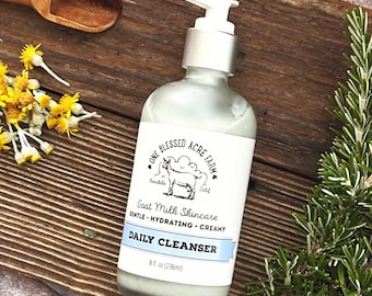 40歳以上の女性のためのヤギミルクデイリークレンザー洗顔料、ブルータンジーエブリデイジェントルクリーム洗顔料スキンケアトリートメントナチュラル洗顔