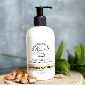 Almond Goat Milk Lotion Oatmeal Hand Cream Almond Body Lotion Oatmeal Baby Lotion Dry Skin Lotion New Mom Gift Set Soap Gift For Teacher
