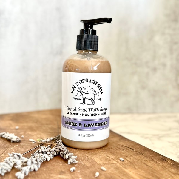 Lavender Goat Milk Tallow Soap Liquid Goat Milk Soap Tallow Lavender Body Wash Refill Liquid Soap Handsoap Refill Soap Dry Skin Soap Gift