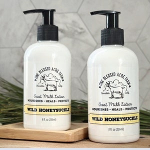 Honeysuckle Goat Milk Lotion Honeysuckle Hand Cream Honeysuckle Body Lotion Clean Ingredients Lotion Travel Size Lotion Dry Skin Lotion Gift