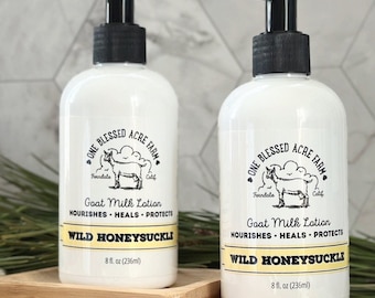 Honeysuckle Goat Milk Lotion Honeysuckle Hand Cream Honeysuckle Body Lotion Clean Ingredients Lotion Travel Size Lotion Dry Skin Lotion Gift